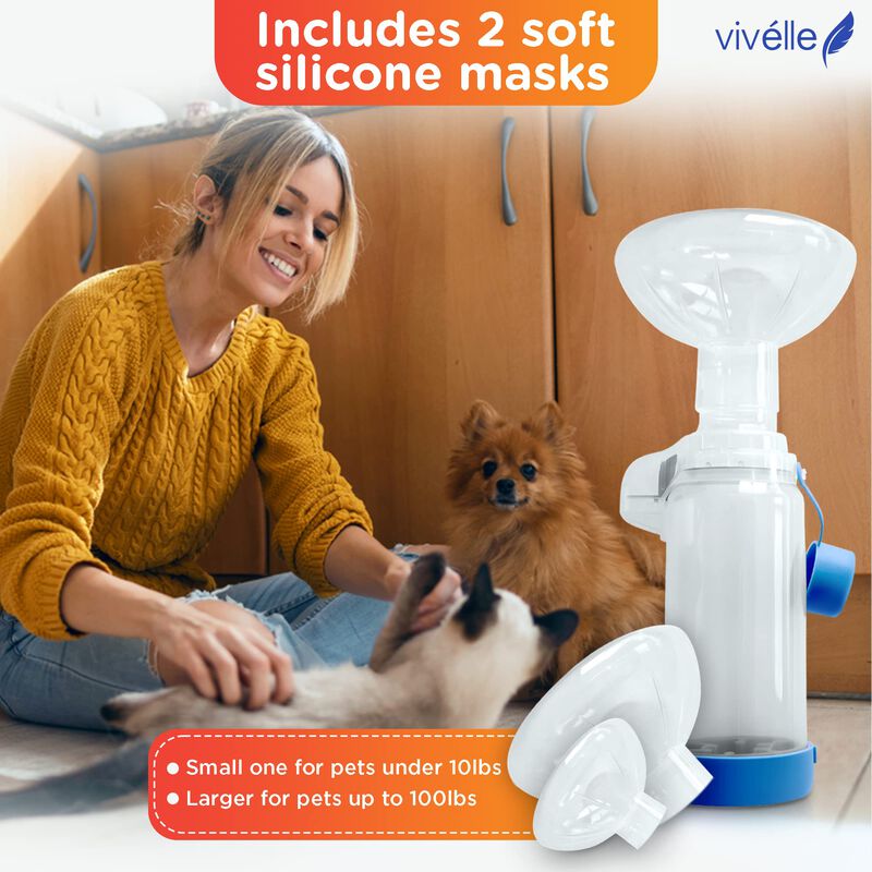 Inhalador Spacer Viv&eacute;lle Handheld Con 2 Mascari... image number null