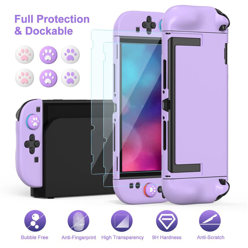 Estuche Switch 2 Innoaura 14‑en‑1 Morado image number null