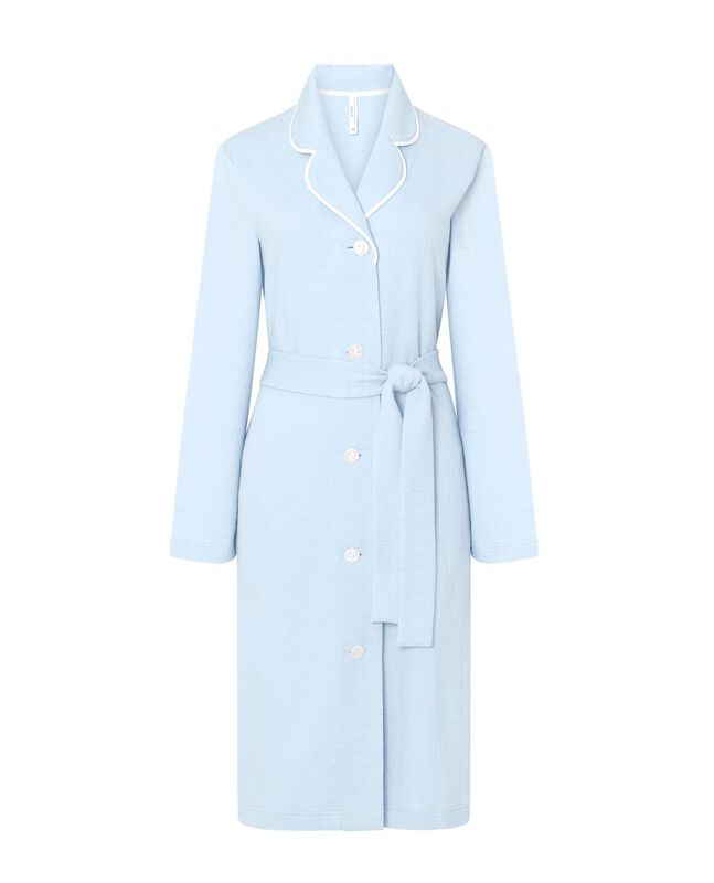 Bata Abotonada con Vivo Celeste image number null