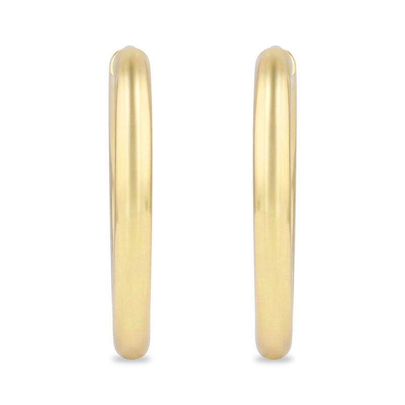 Arracadas Tubo Con Grosor 2mm Oro Amarillo 10k ... image number null