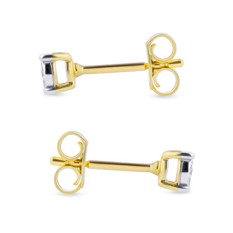 Aretes De Oro Amarillo Con Platinado 10K Con 8P... image number null