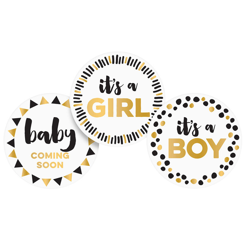 Estampas Embarazo Negro Blanco Y Oro image number null