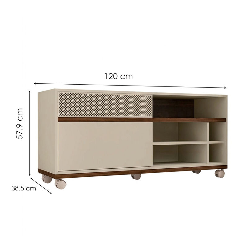 Mueble Para Tv Slide Hasta 50 Pulgadas Off Whit... image number null