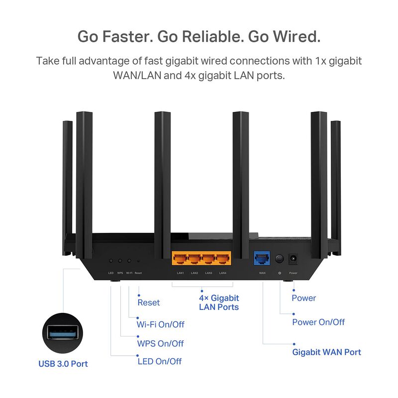 Router Wifi 6 Tp-link Archer Ax73 Ax5400 Gigabi... image number null