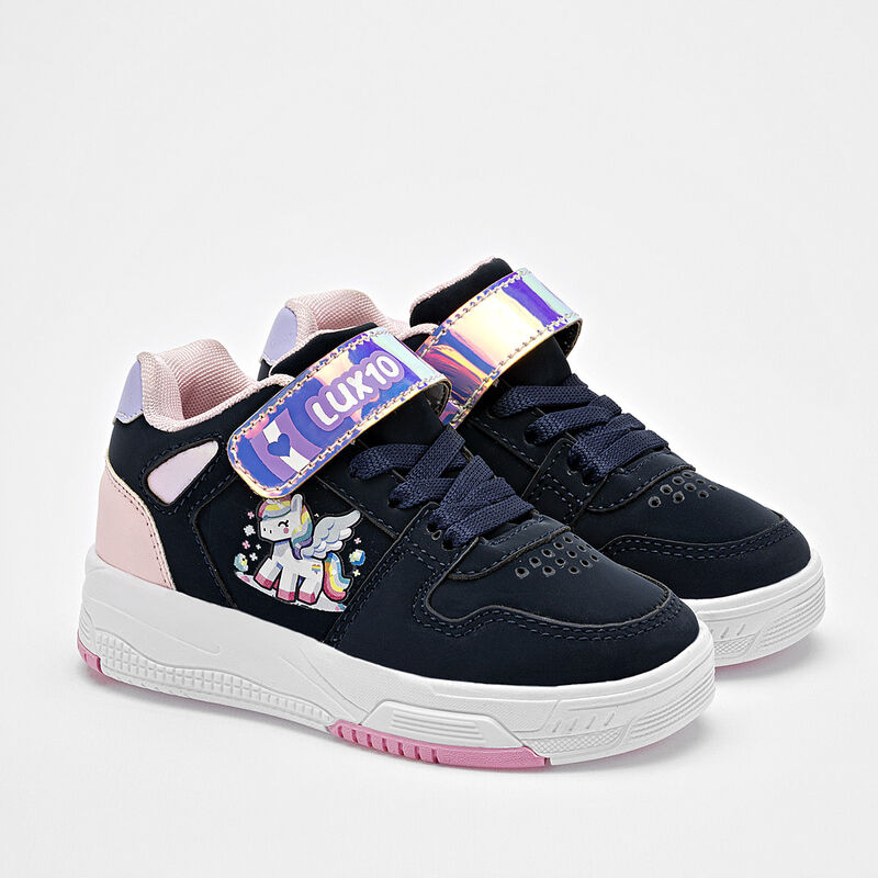 Lux-10 tenis para BEB&Eacute; marino rosa cod 140585-C image number null