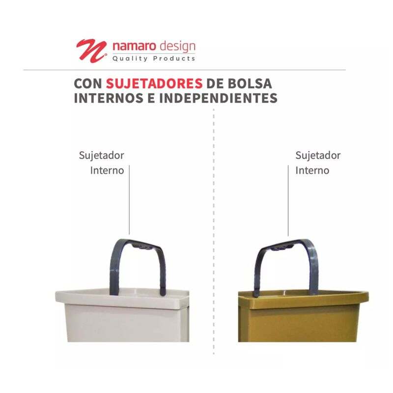 Basurero Doble Org&aacute;nico e Inorg&aacute;nico 20 Litros image number null