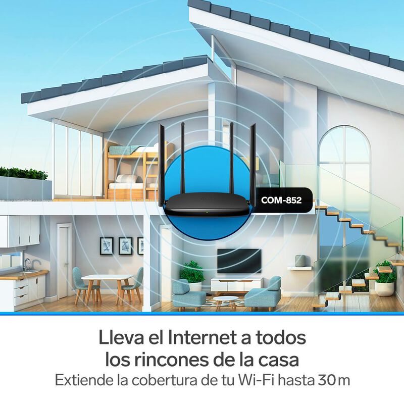 Repetidor / router Wi-Fi, 2,4 GHz y 5 GHz (B/G/... image number null