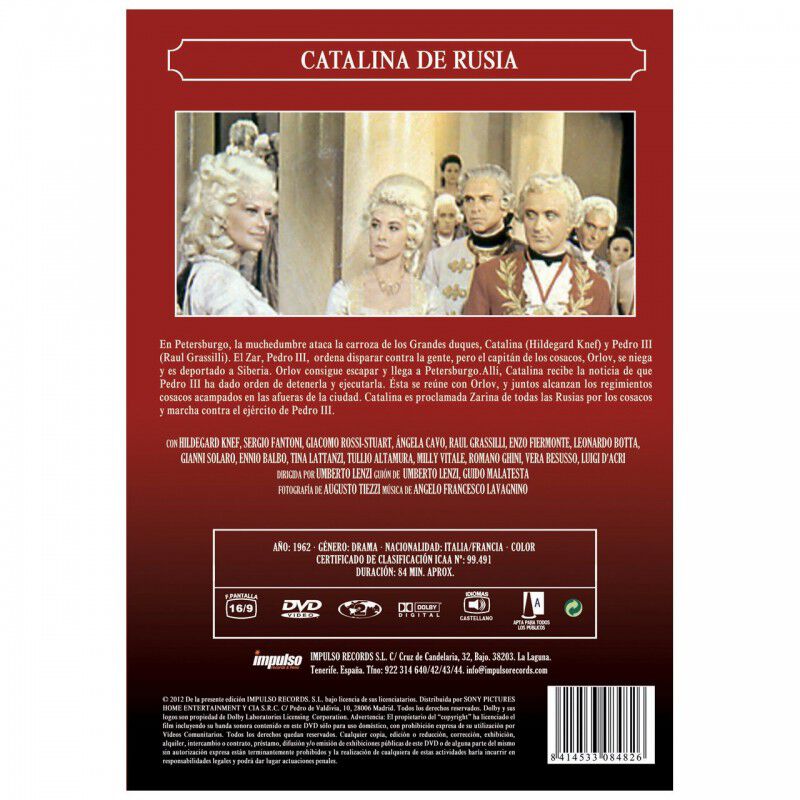 Catalina De Rusia [dvd] image number null
