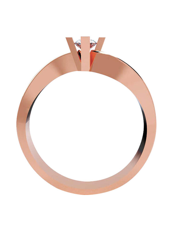 Anillo de Compromiso en Oro de 10K con Circonia... image number null