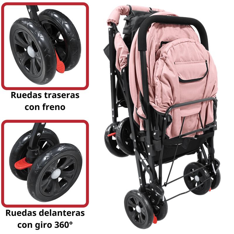 Carriola Doble para Beb&eacute;s Gemelar Plegable con ... image number null