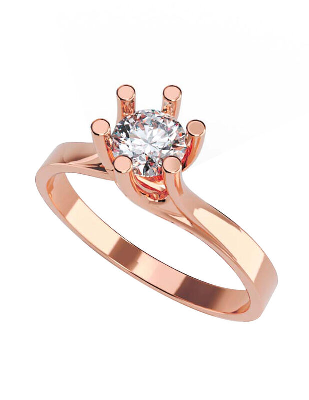 Anillo de Compromiso de 10K con Circonia Talla ... image number null