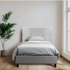 Cabecera Individual Harmony Cuadros y  3 Ajustes De Altura Gris Claro