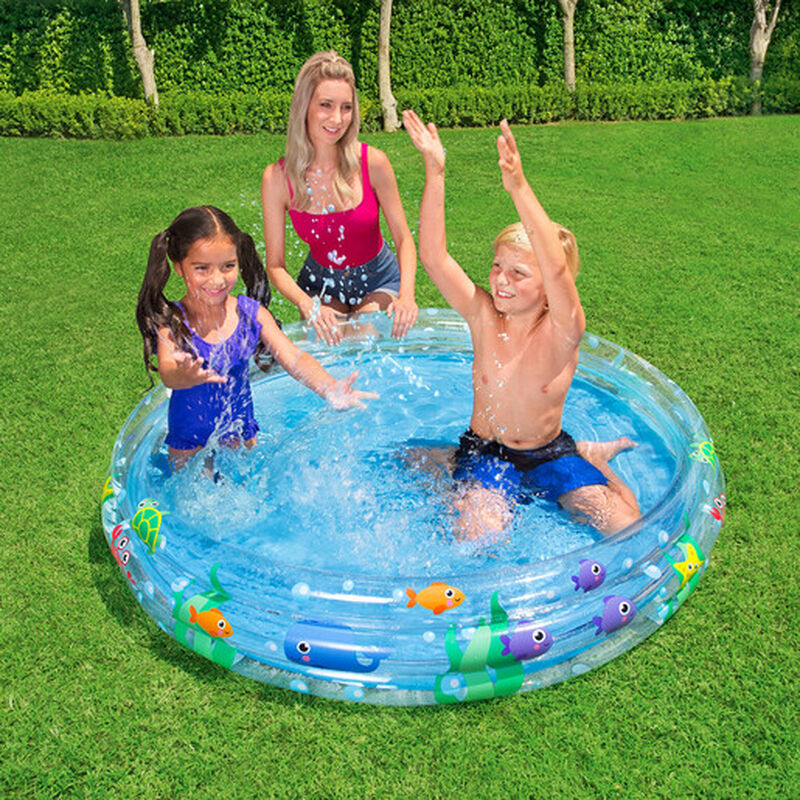 Alberca Inflable Redonda 3 Anillos Decorada Mar... image number null