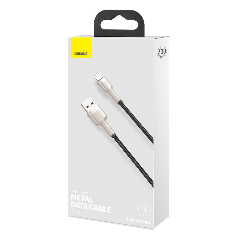 Cable de Datos Metálico Baseus USB a Lightning ... image number null