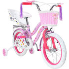 Bicicleta Rosa Infantil R16 Para Ni&ntilde;a + Canasta Y Rueditas  Little Monkey