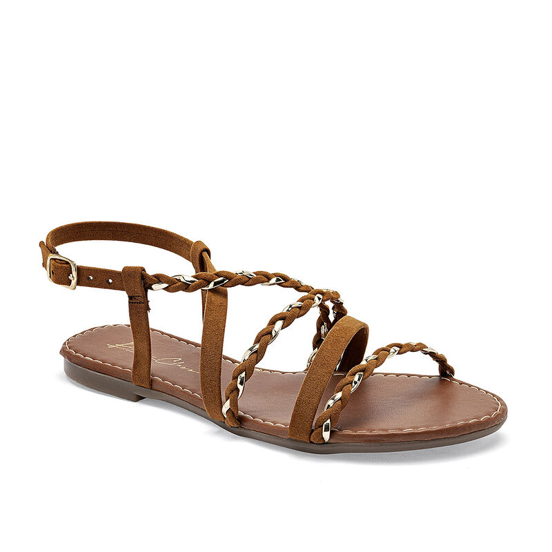 Been Class sandalia piso para mujer camel dorad... image number null