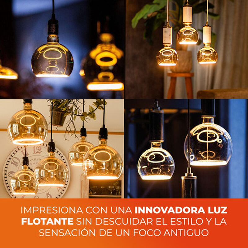 Foco Globo Led 4w Luz Ámbar E27 Atenuable Tecno... image number null