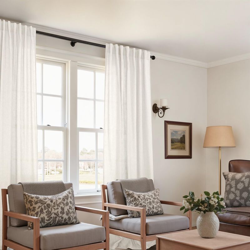 Cortinas Koufall De Lino Transparente, 230 X 22... image number null