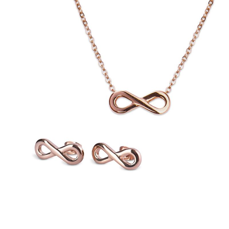 Juego Joyería Mujer Infinito,  Collar Aretes Re... image number null