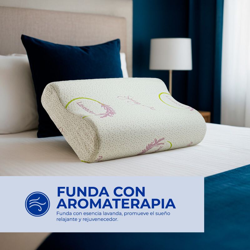 Almohada Ergon&oacute;mica Spring Air Lavanda Con Arom... image number null
