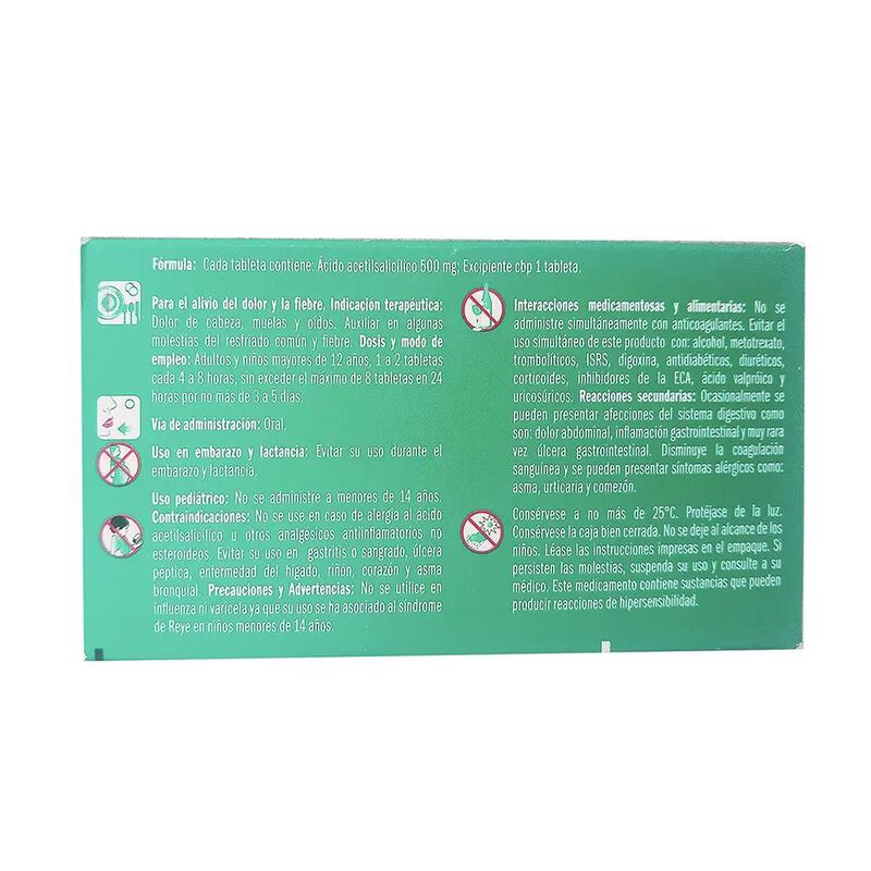 Aspirina Ad 500 Mg 40 Tableta(s) image number null