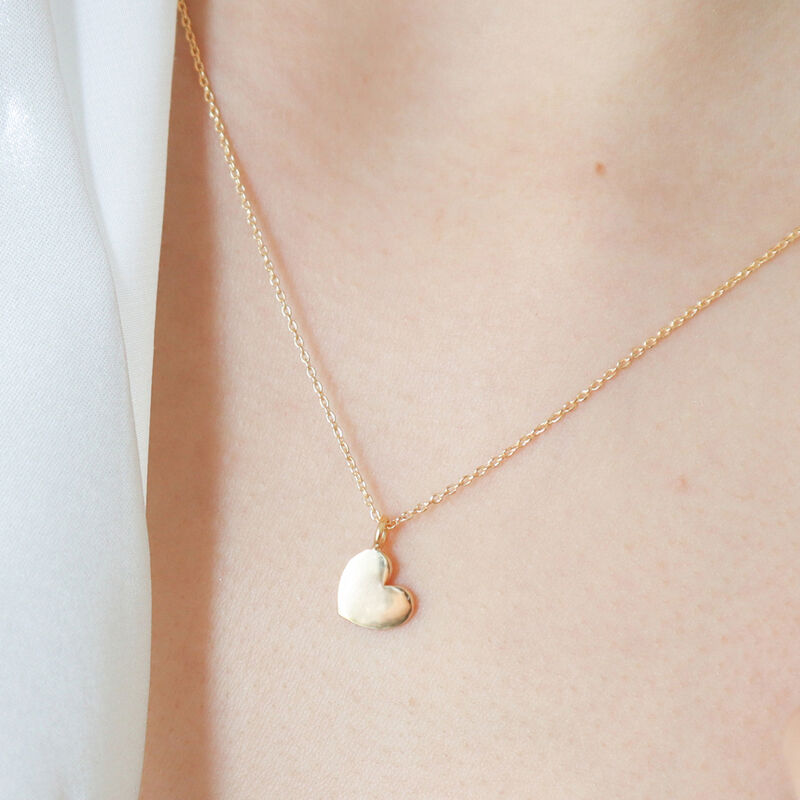 Dije coraz&oacute;n Amore de plata con ba&ntilde;o de oro dor... image number null