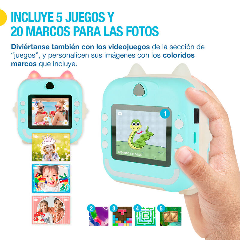 Cámara de Fotos para Niños Impresión Instantáne... image number null