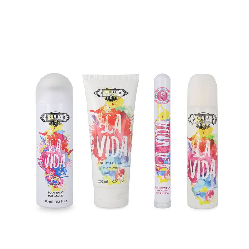 Set Cuba La Vida 4Pzs 100Ml Edp Spray/ Desodora... image number null