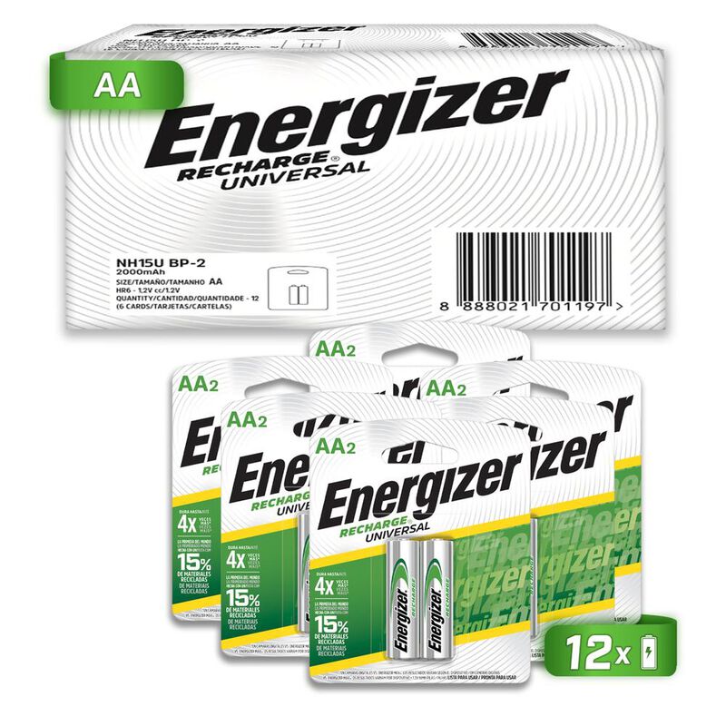 Pilas Recargables Energizer Aa 2000 Mah Blister... image number null