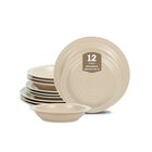 Juego De Vajilla De Gres Stone Lain 12 Piezas Beige