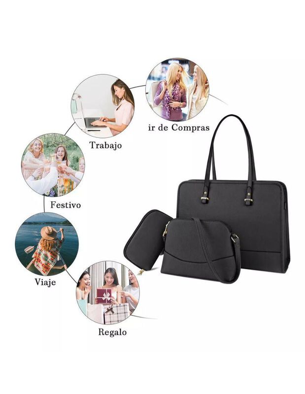 Set De Bolsas Pink Brule Para Mujer image number null