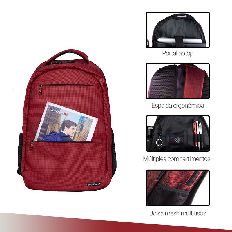 TechZone Warrior Mochila para laptop de 15.6 Pu... image number null