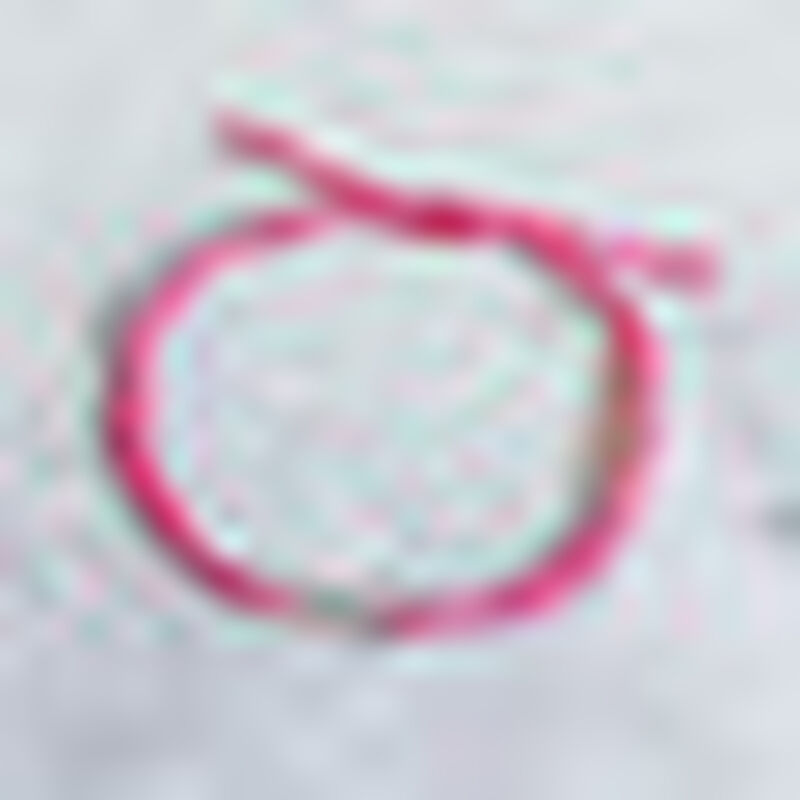 Pulsera infinito de plata con hilo rosa image number null