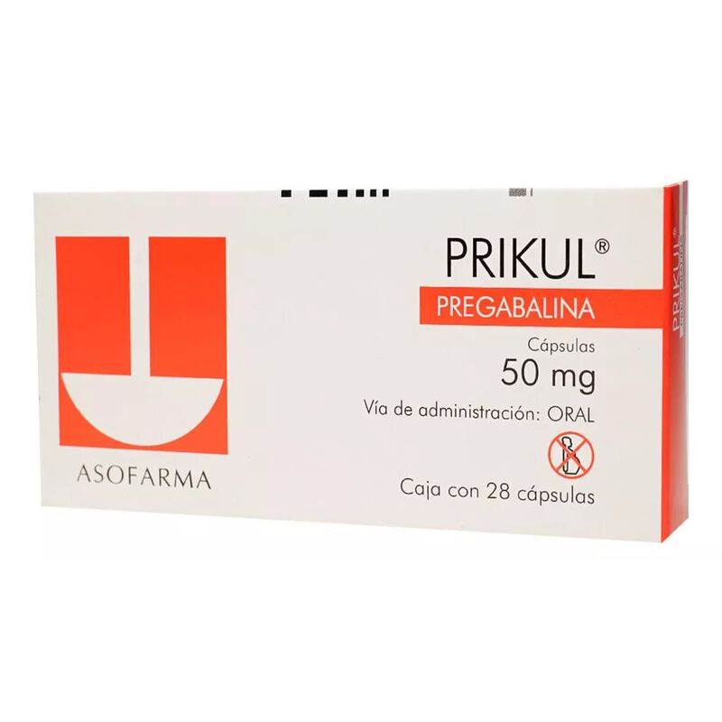 Prikul C&aacute;psula 50 Mg, 28 C&aacute;psulas image number null