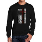 Sudadera De Cuello Redondo Word Art Para Hombre - Bandera con Cruz - Negro
