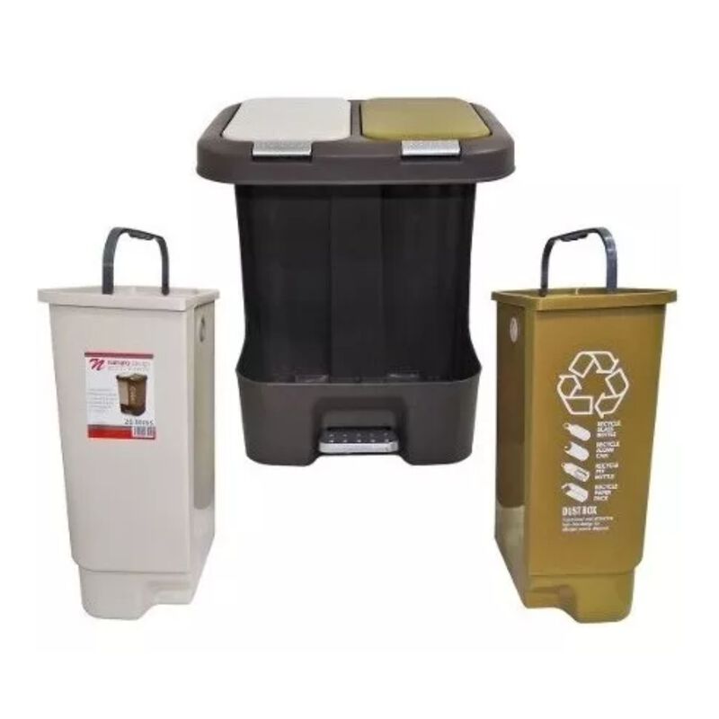 Basurero Doble Org&aacute;nico e Inorg&aacute;nico 20 Litros image number null