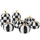 Calabazas Wds Wondrous 7 Piezas En Blanco Y Negro