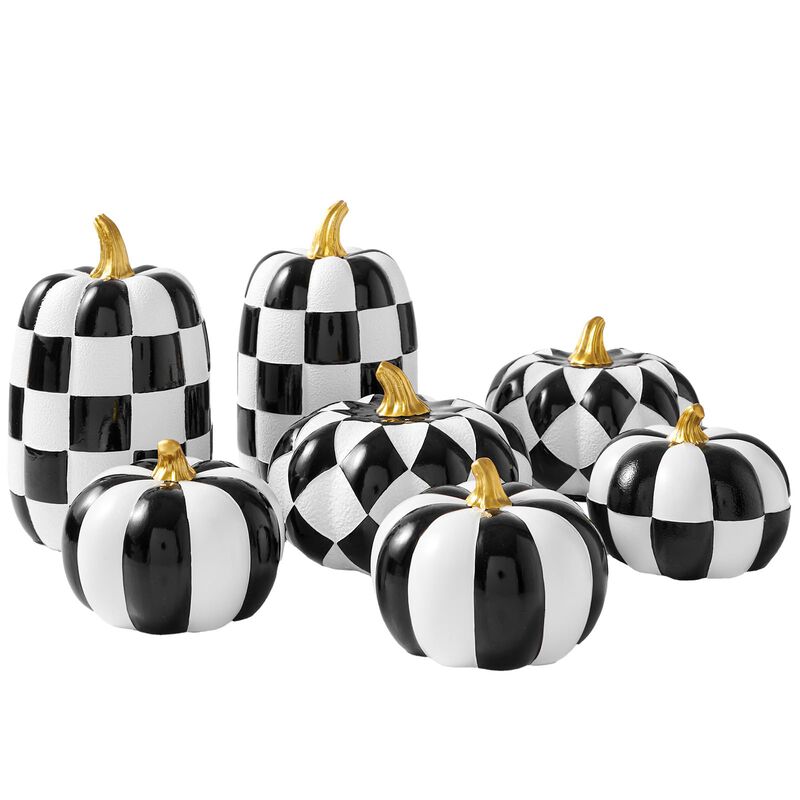 Calabazas Wds Wondrous 7 Piezas En Blanco Y Neg... image number null