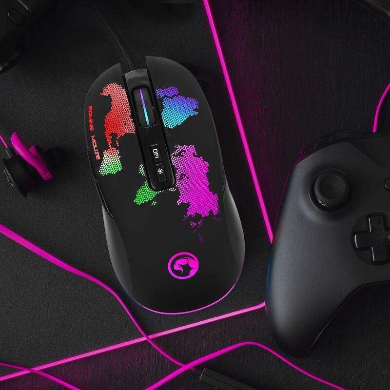 Mouse Gamer Marvo M422 Retroiluminado 7 Botones... image number null