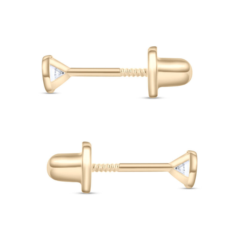 Broqueles De Oro Amarillo 14K Con Zirconia (3 M... image number null