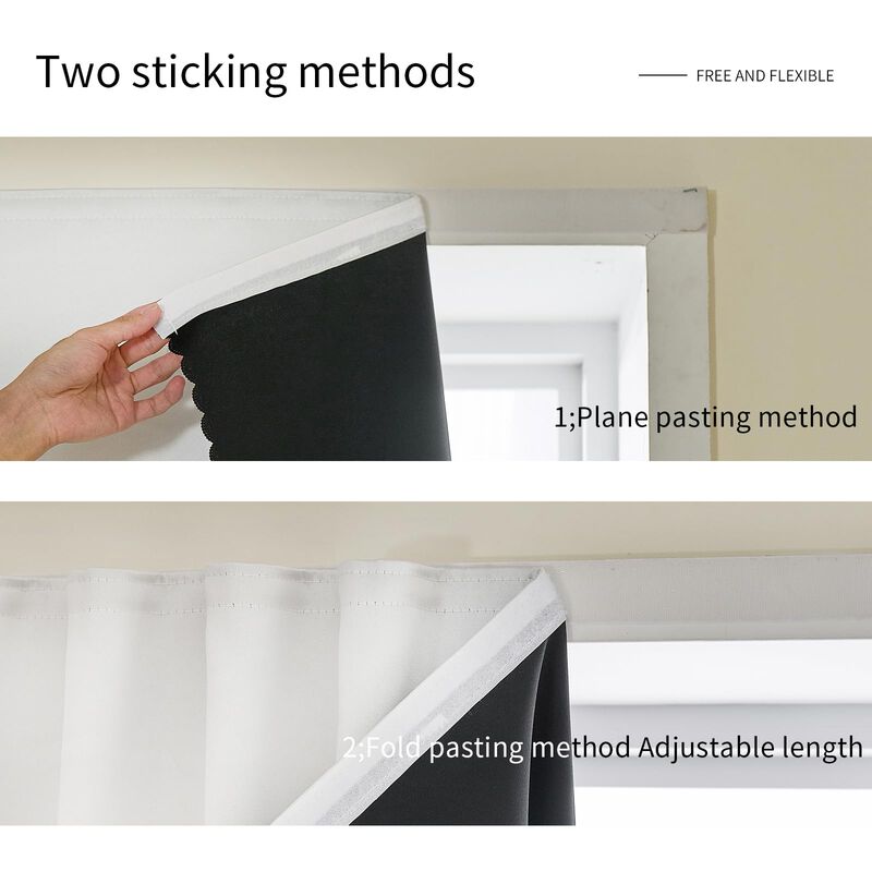 Cortinas Jilron Magic Tape Stick Sobre Ventanas... image number null
