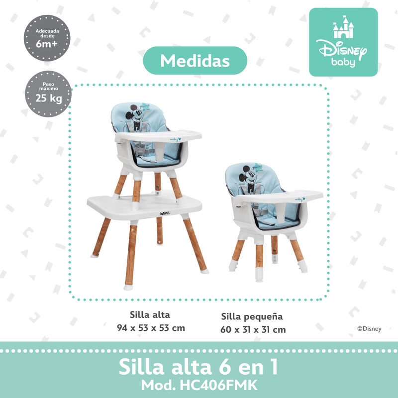 Silla Alta Periquera Bebe Ligera Segura Funny M... image number null