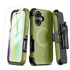 Funda Case MYBAT Maverick Mag clip para iPhone 17 - Verde con mica
