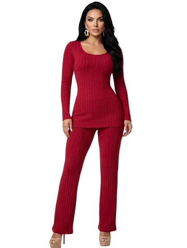 Conjunto 2 Piezas Blusa Manga Larga Y Pantal&oacute;n ... image number null