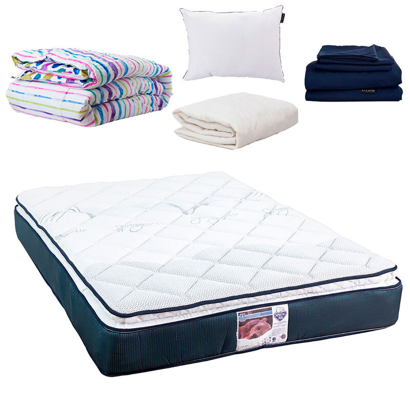 Colch&oacute;n Queen Size Spring Air M&oacute;naco+S&aacute;banas So... image number null