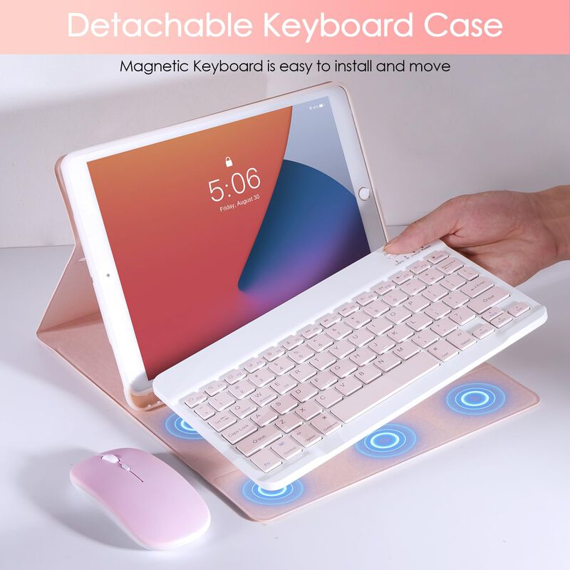 Funda De Teclado Nyee Para Ipad 9, 8, 7 &ordf; Gener... image number null
