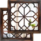 Espejo De Pared Worred Square Rustic Farmhouse Caramel 30x30 Cm