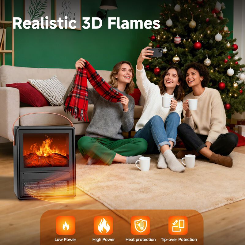 Calefactor El&eacute;ctrico De Chimenea Flame&shade Co... image number null