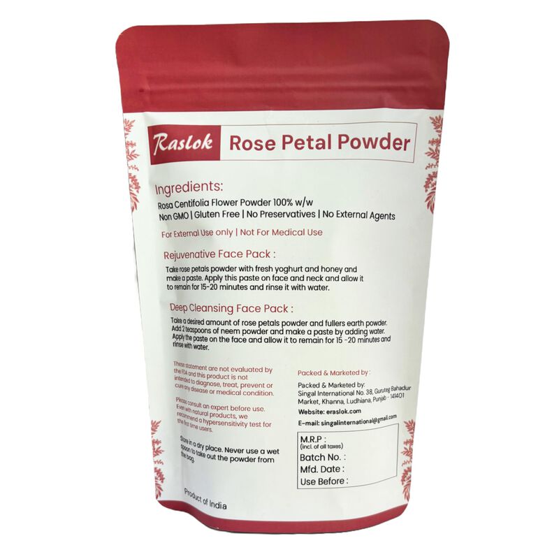 Polvo de P&eacute;talos de Rosa Raslok 8 oz para Cuida... image number null