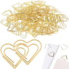 Clips De Papel Adullpony 100 Uds Forma De Coraz&oacute;n Dorado 2,5 Cm